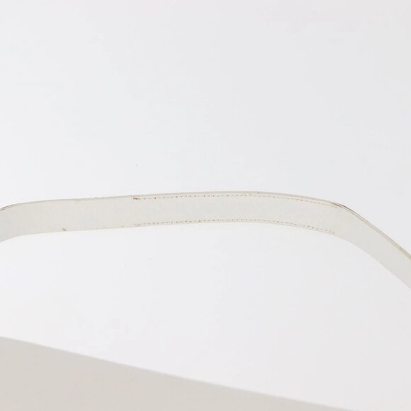 GUCCI Shoulder Bag Leather White Silver 001 1998 1767 Auth BA5637 - Picture 9 of 16